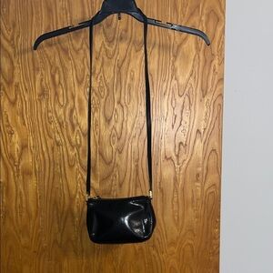 Monsac Originals Elegant Black Leather Crossbody Bag